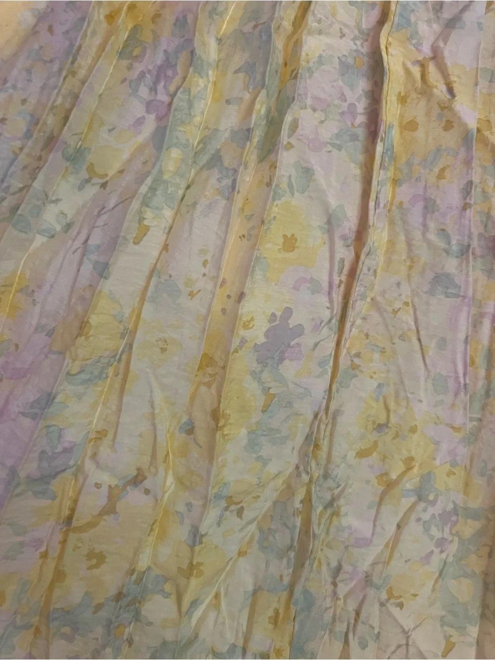 H&M Oversized Pastel Watercolor Maxi Dress with Ties - Picture 4 of 7